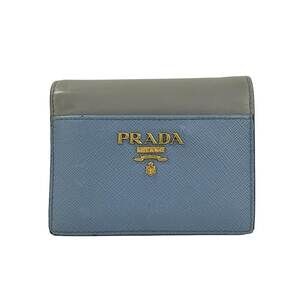 Prada Bifold Wallet Light Blue Gray
